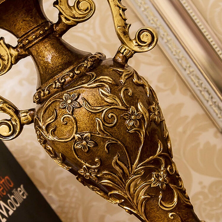 EraGlow | Europäische Vintage-Stoff Antike 1-Licht Tischlampe Decorique.de