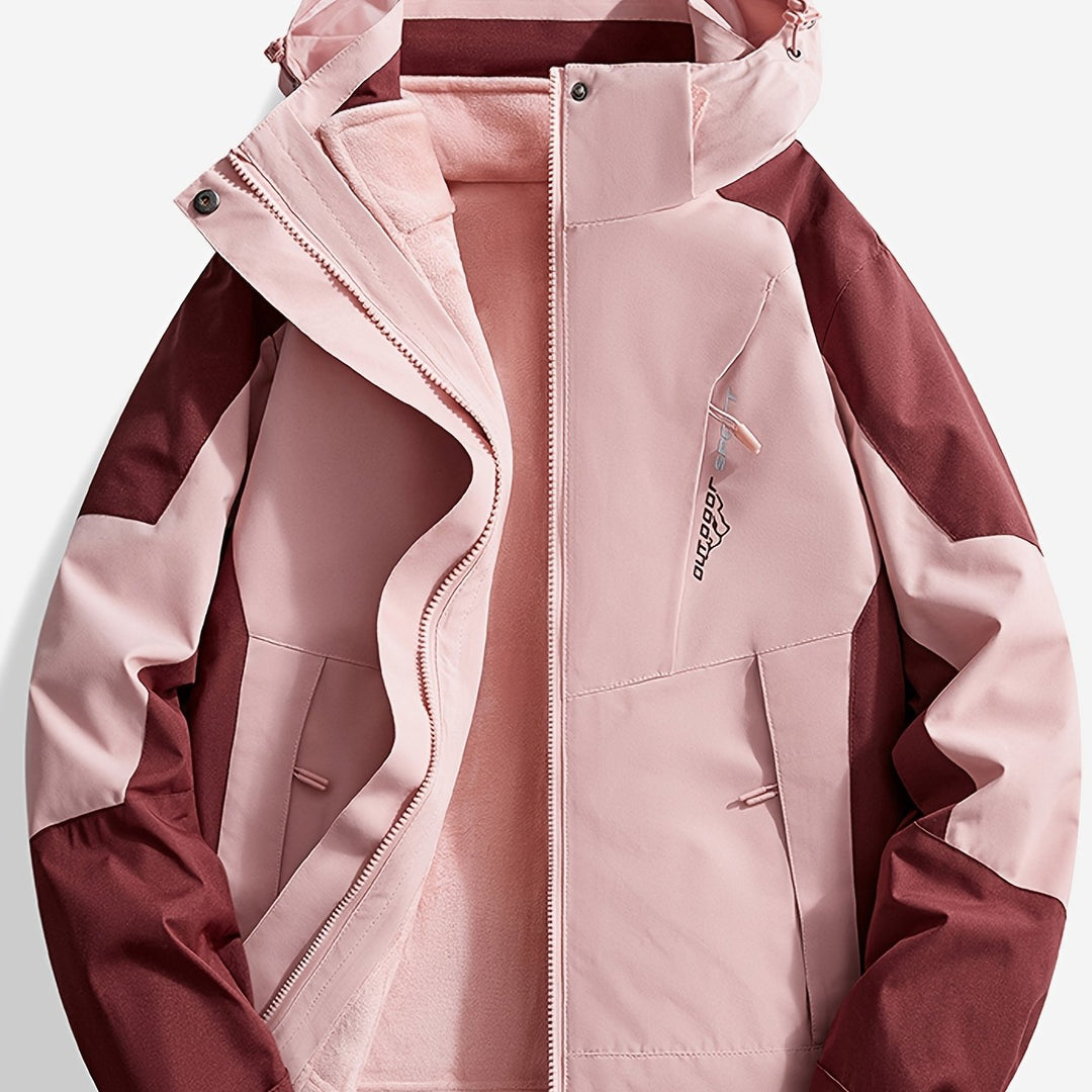 Erika | Damen Skijacke – 3-in-1 Design mit Innenfutter Rosa Decorique.de