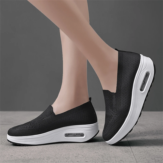 Eva | Orthopädische Turnschuhe für Frauen Schwarz Decorique.de