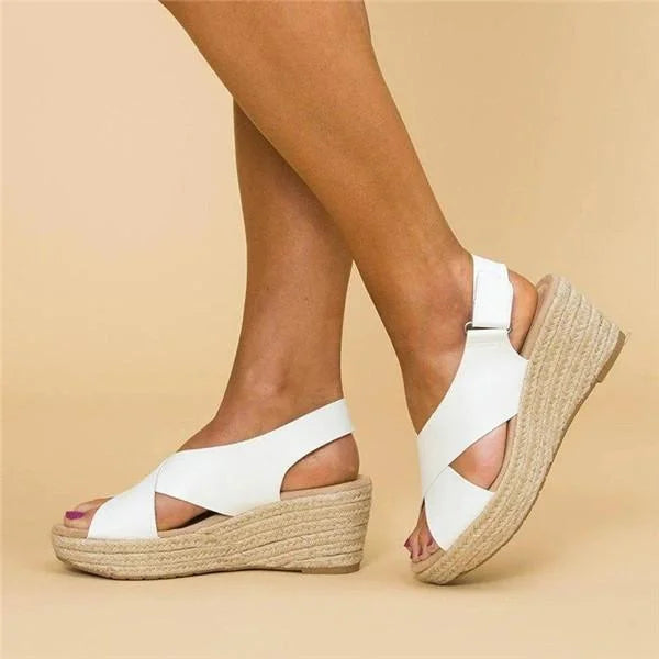 EvoWear | Orthopädische Espadrilles mit Keilabsatz in Taupe Decorique.de