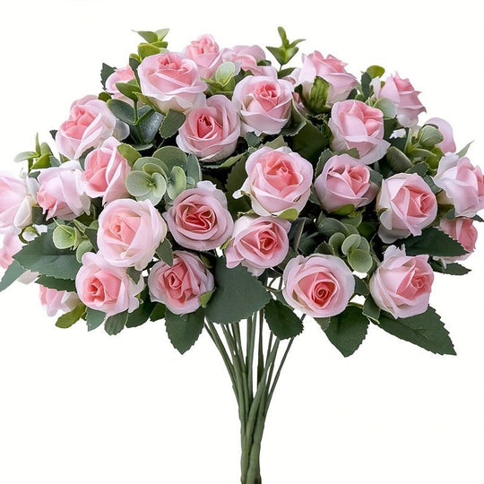 RoseCharm | Künstlicher Rosenstrauß – Vintage-Look, 10 Köpfe