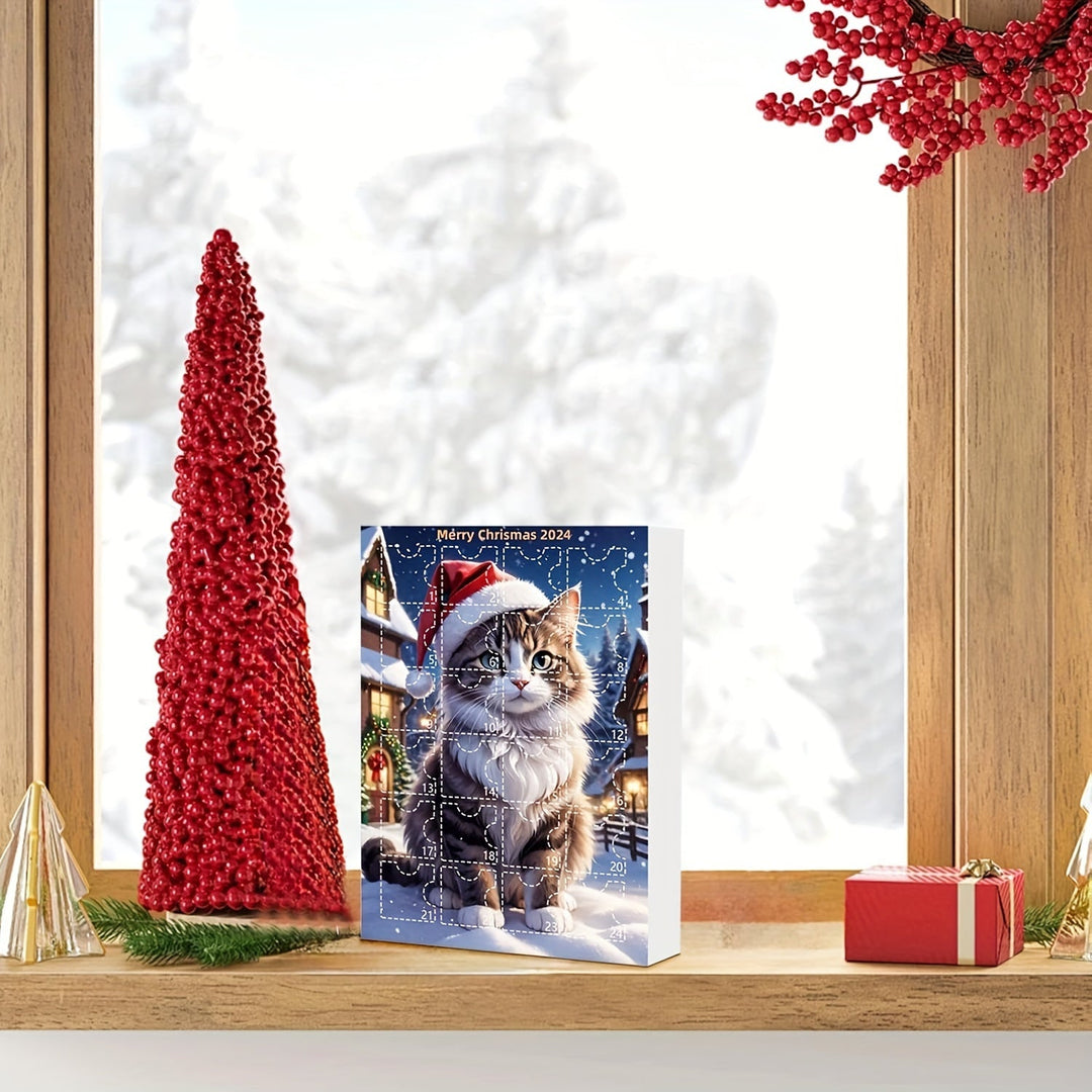 PawLendar | Adventskalender – 24 Acryl Katzenanhänger für Weihnachten