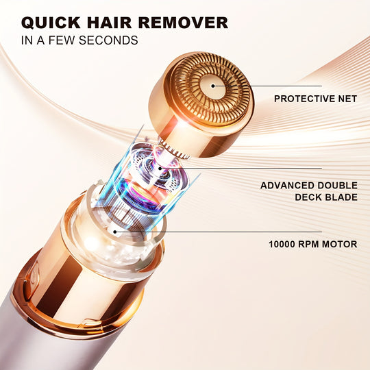 FaceFlick | 2-in-1 Augenbrauen- & Gesichtstrimmer - Präzise & USB aufladbar Decorique.de