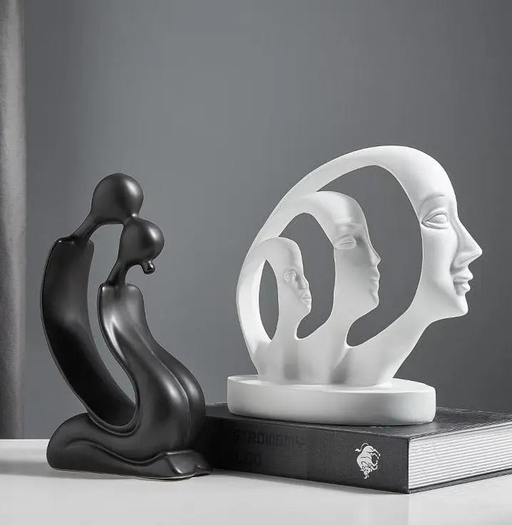 FaceMuse | Abstrakte Skulptur in Schwarz & Weiß Decorique.de