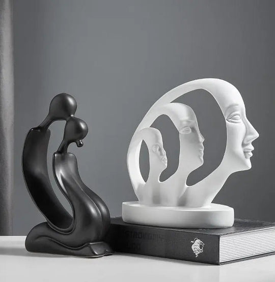 FaceMuse | Abstrakte Skulptur in Schwarz & Weiß Decorique.de