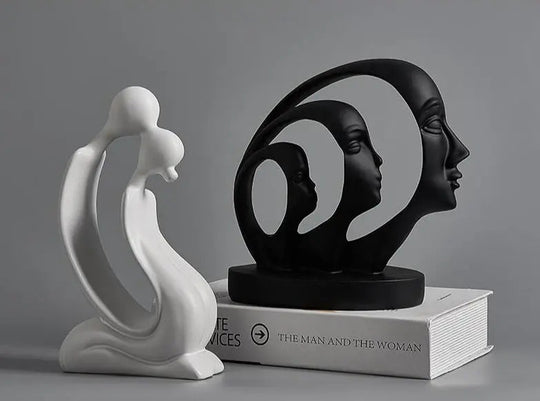 FaceMuse | Abstrakte Skulptur in Schwarz & Weiß Decorique.de