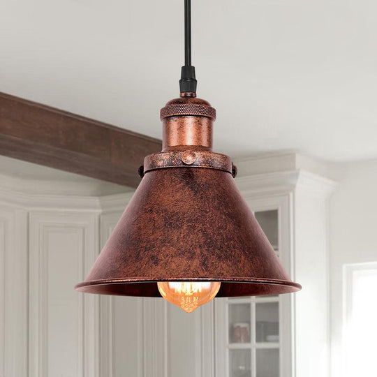 CopperDome | Industrielle Vintage-Antik-Kupfer-Pendelleuchte