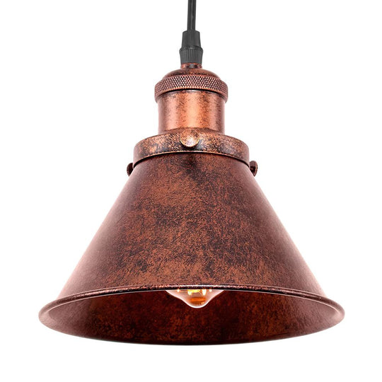 CopperDome | Industrielle Vintage-Antik-Kupfer-Pendelleuchte