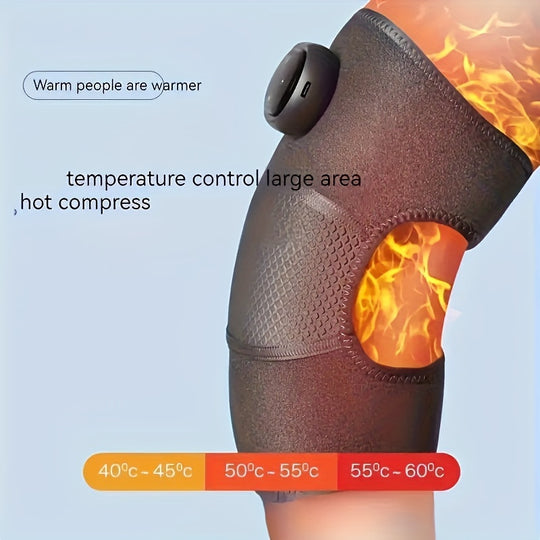 ThermaFlex | Heizbandage – 3-in-1 Wärme & Vibration für Knie, Schulter, Ellbogen