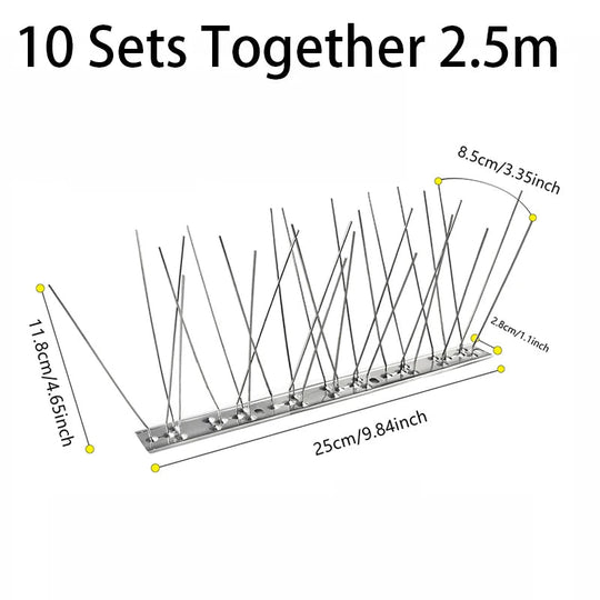 FeatherFence | Außen Edelstahl Vogelabwehrspitzen Set von 10 Decorique.de
