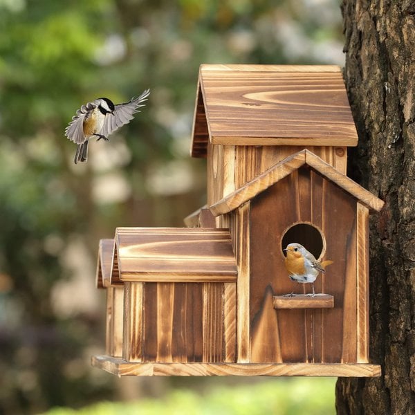 FeatherHome | Wetterfestes Holz-Vogelhaus für Wildvögel Decorique.de