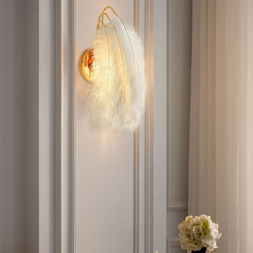 FeatherShine | Elegante LED-Feder-Wandleuchte Decorique