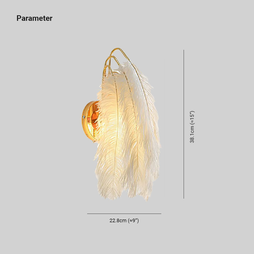 FeatherShine | Elegante LED-Feder-Wandleuchte Decorique