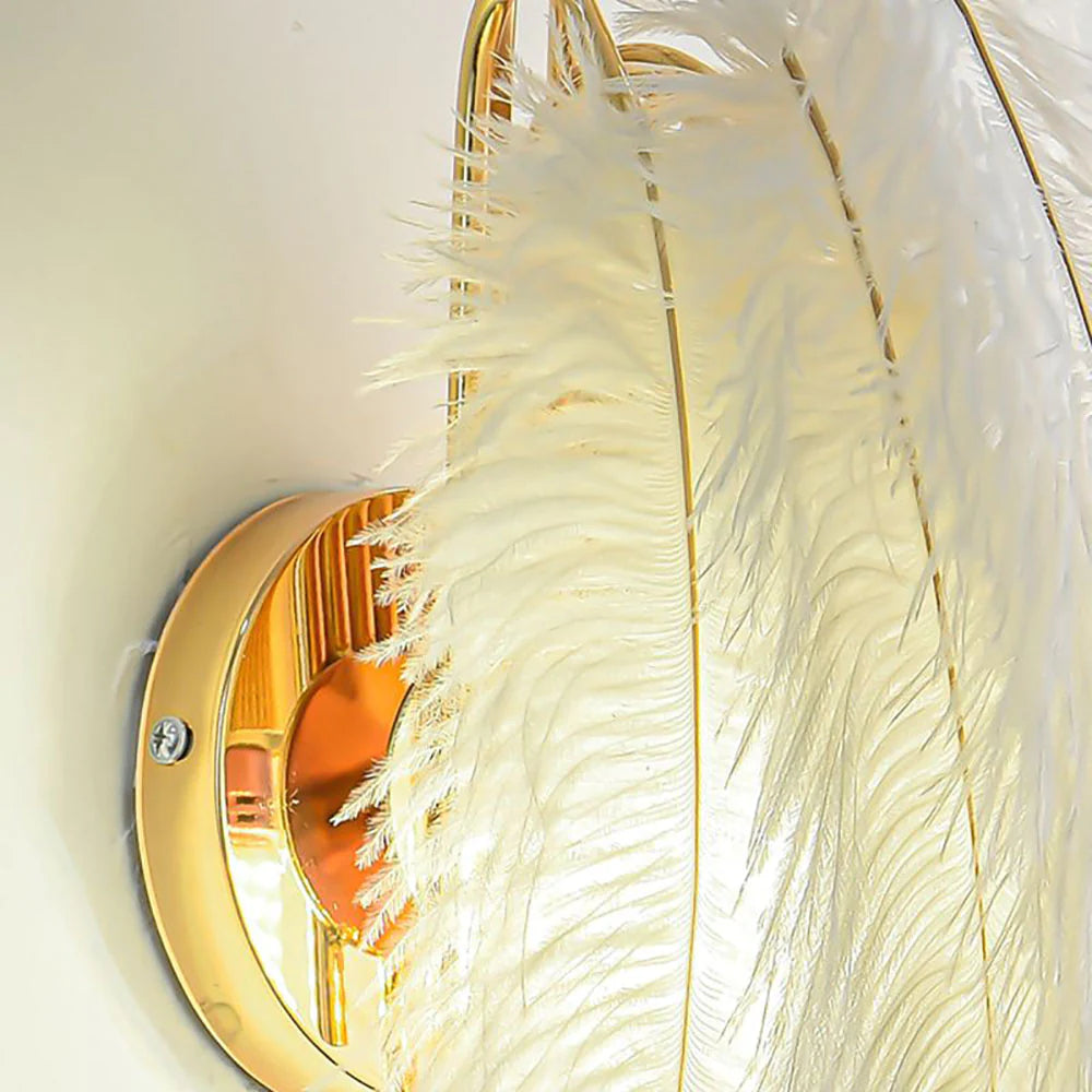 FeatherShine | Elegante LED-Feder-Wandleuchte Decorique