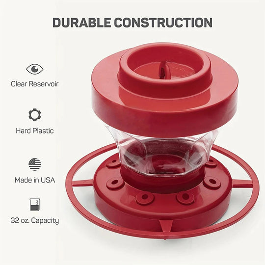 FeatherSip | Aufhängbarer bienensicherer Kolibrifutterspender mit Sitzplatz Decorique.de