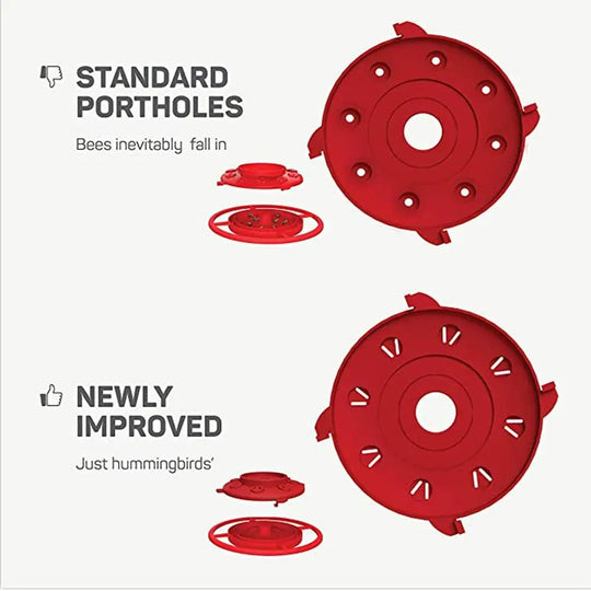 FeatherSip | Aufhängbarer bienensicherer Kolibrifutterspender mit Sitzplatz Decorique.de