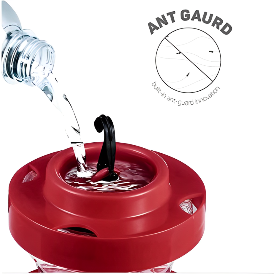 FeatherSip | Aufhängbarer bienensicherer Kolibrifutterspender mit Sitzplatz Decorique.de