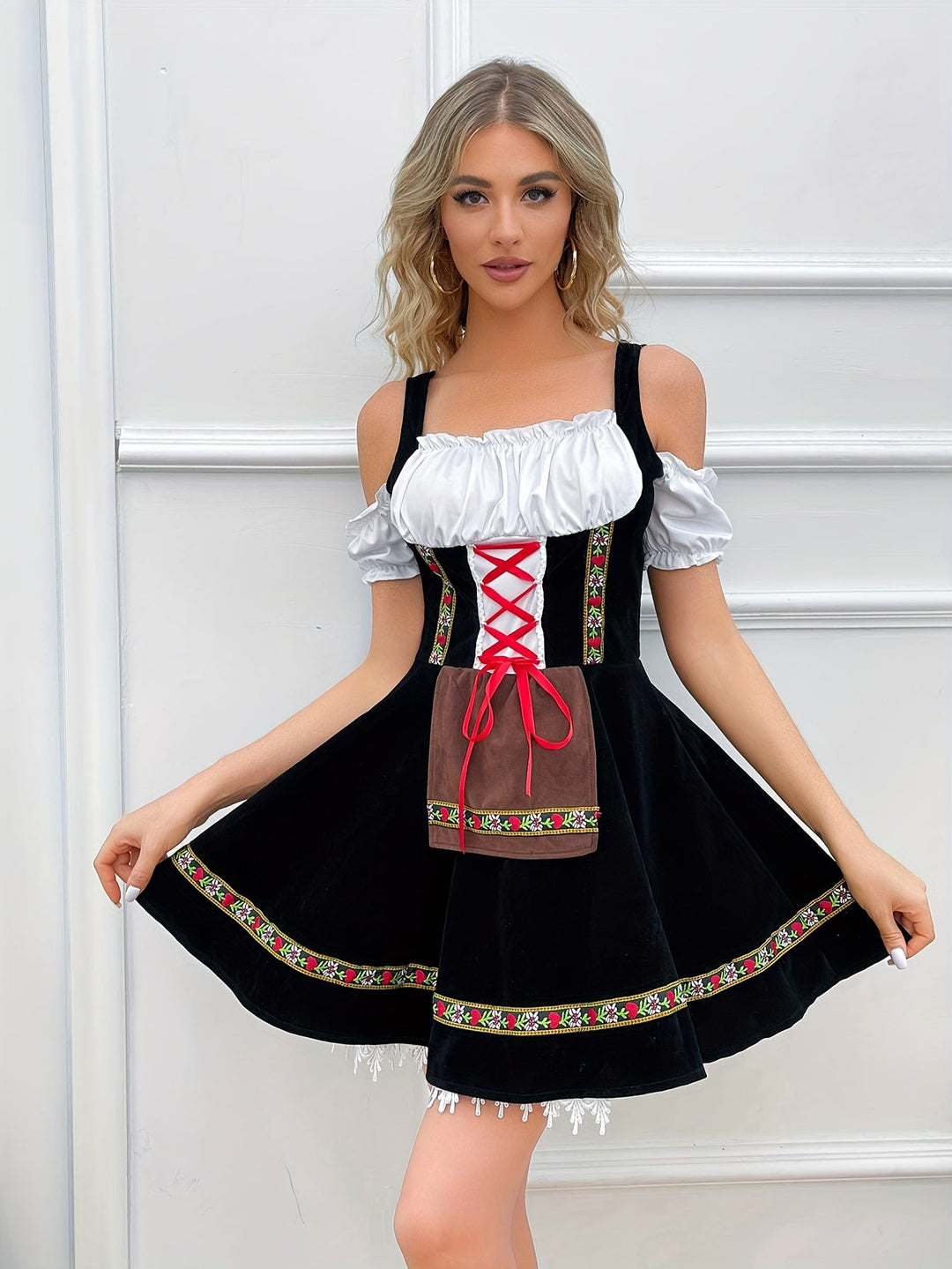 FestSchwarz | Damen-Dirndl – Elegantes Schulterfrei Kleid Decorique.de
