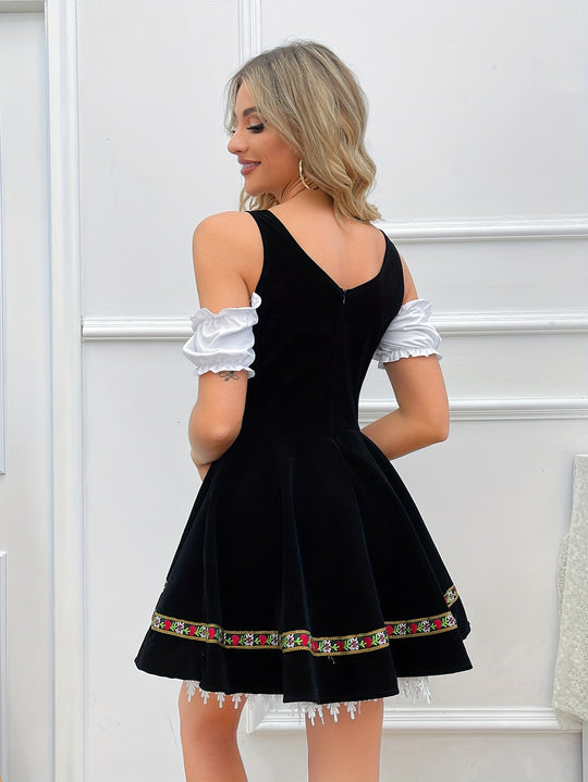 FestSchwarz | Damen-Dirndl – Elegantes Schulterfrei Kleid Decorique.de