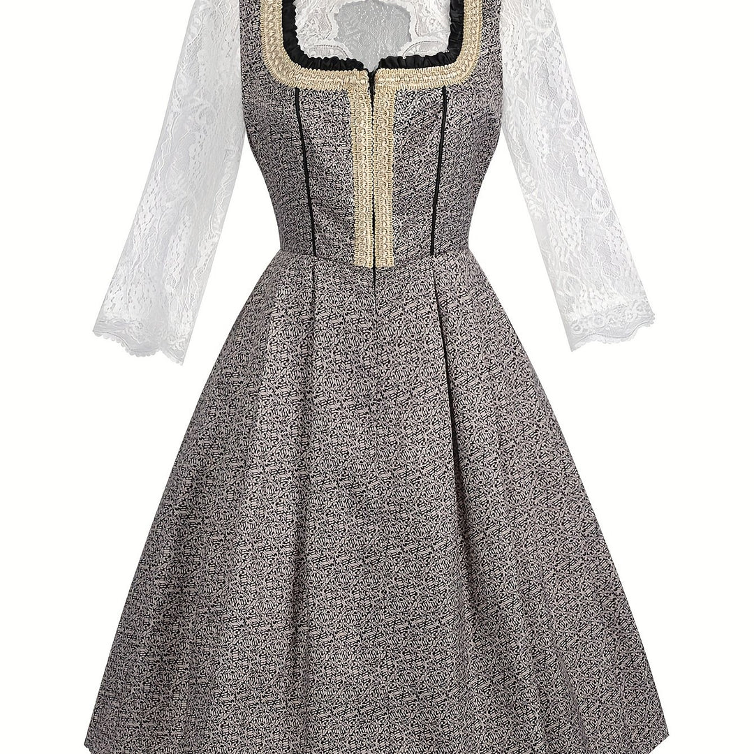 Festzauber | Damen-Corsagenkleid – Tradition & Figurbetonung Gemischte Farbe Decorique.de