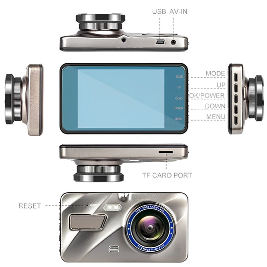 VisionLock | Drahtlose Front- und Rear-Dashcam Dashboard-Kamera für Auto mit Nachtsicht
