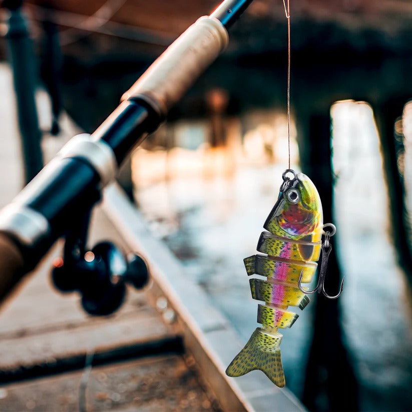 FishCraft | Beweglicher Köder für Hecht, Barsch & Forelle Gepunktete Flamme Decorique.de