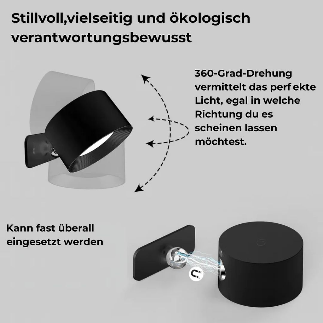 Flexilight | Kabellose wiederaufladbare 360°-Wandleuchte Decorique.de