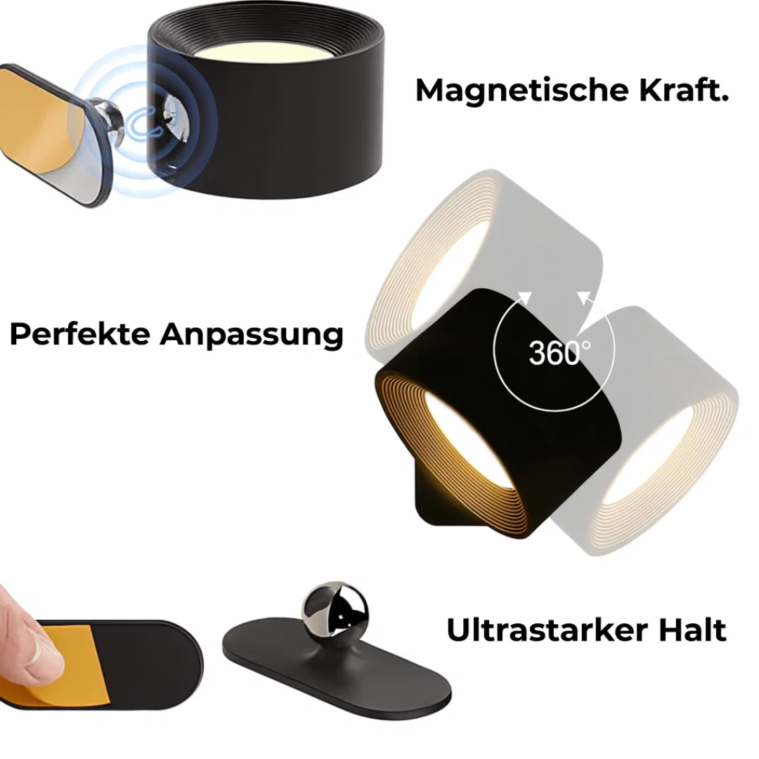 Flexilight | Kabellose wiederaufladbare 360°-Wandleuchte Decorique.de