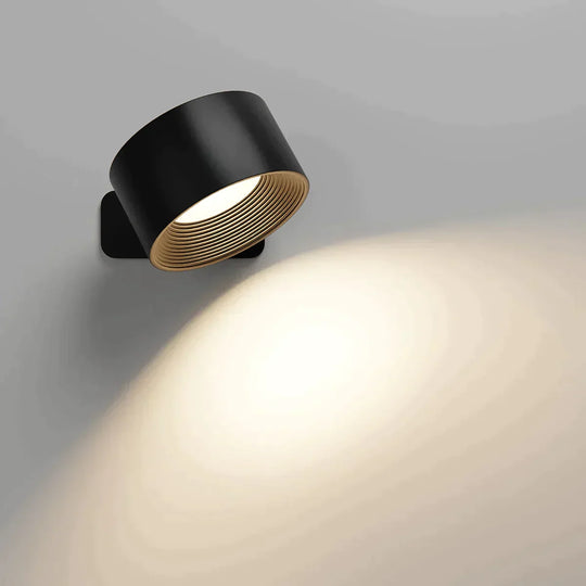 Flexilight | Kabellose wiederaufladbare 360°-Wandleuchte Schwarz Decorique.de