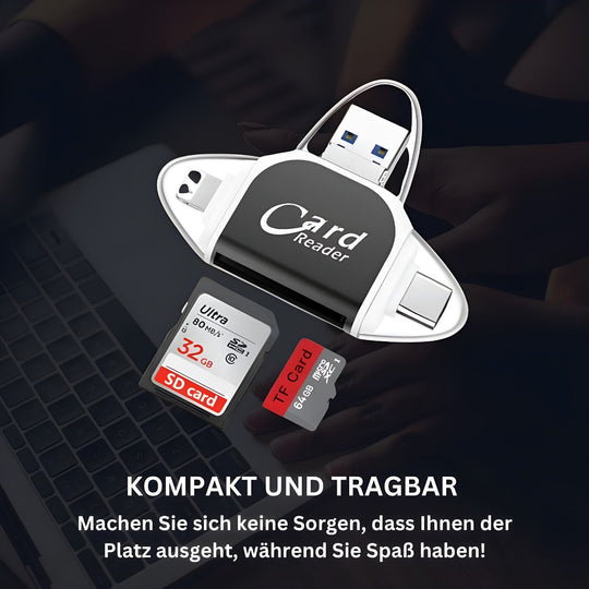 FlexiPort | 4-in-1 Kartenadapter – Für iPhone, Android & Laptop Decorique.de