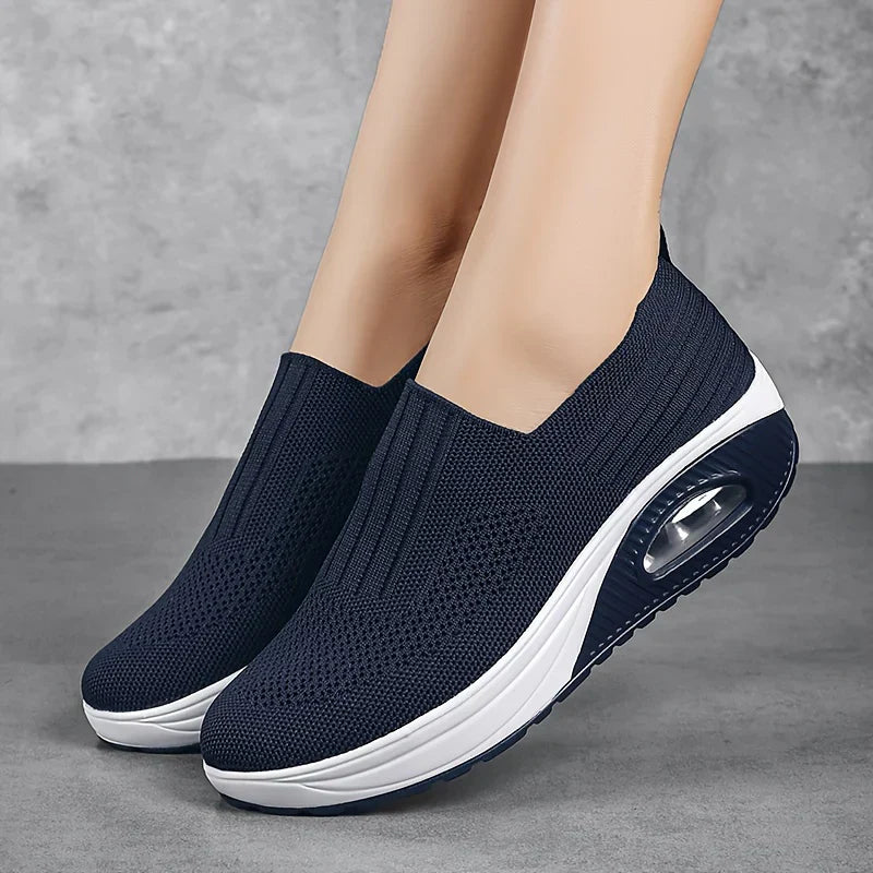 FlexiStep | Orthopädische Slip-On Sneakers für maximalen Komfort Marineblau Decorique.de