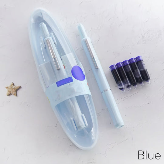 FlowWrite | Füllfederhalter – Einziehbar & Perfekt Ausbalanciert Blau Decorique.de