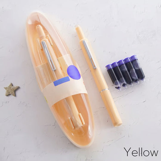 FlowWrite | Füllfederhalter – Einziehbar & Perfekt Ausbalanciert Gelb Decorique.de