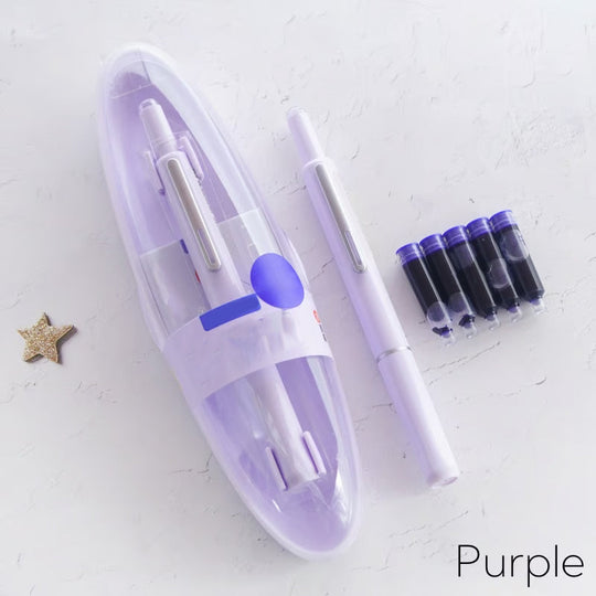 FlowWrite | Füllfederhalter – Einziehbar & Perfekt Ausbalanciert Violett Decorique.de