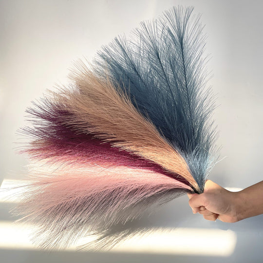 FluffNest | 20 Stück Bohemian Flauschiges Künstliches Pampasgras Bunt Decorique.de