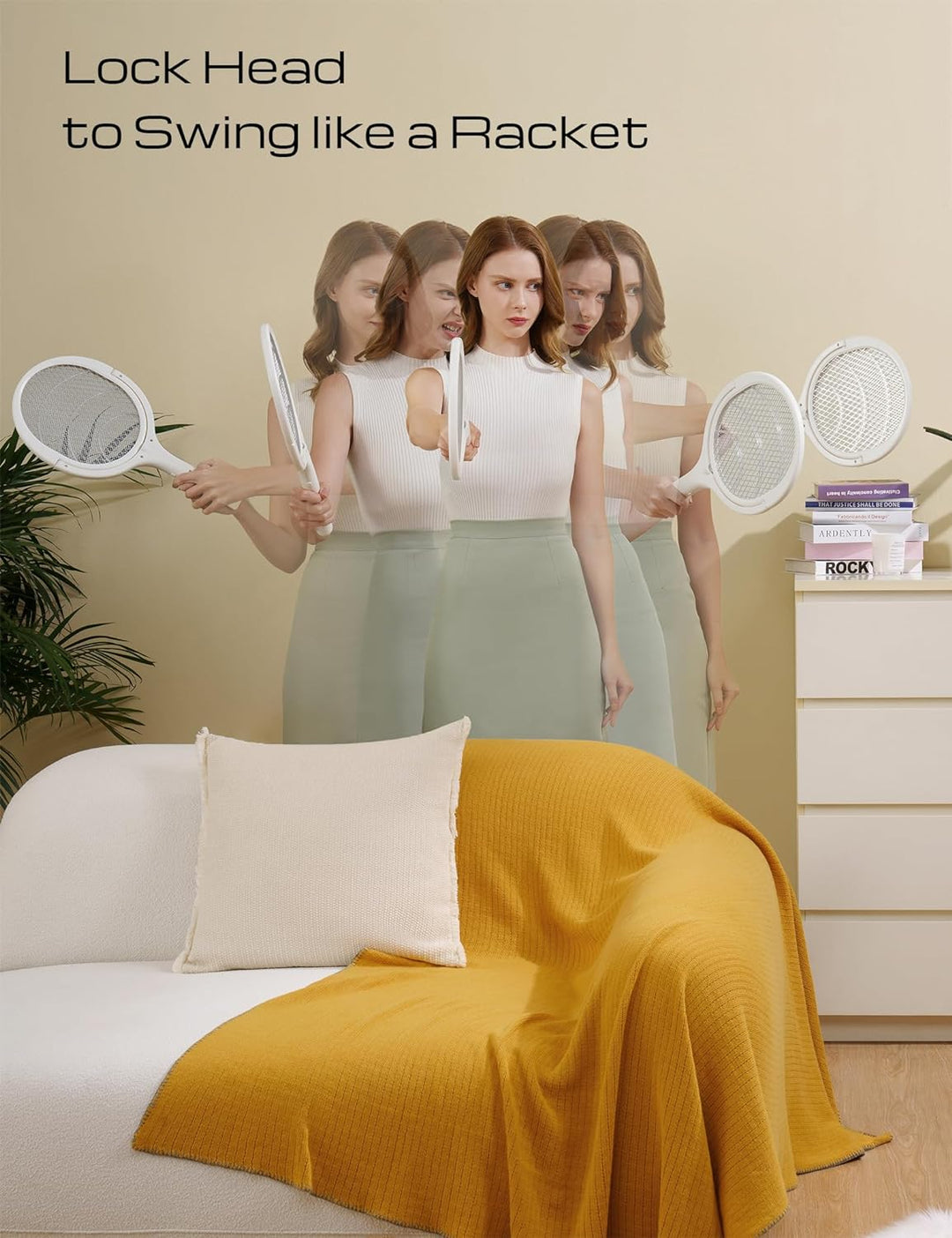 FlyRacket | Wiederaufladbare elektrische Fliegenklatsche Decorique.de