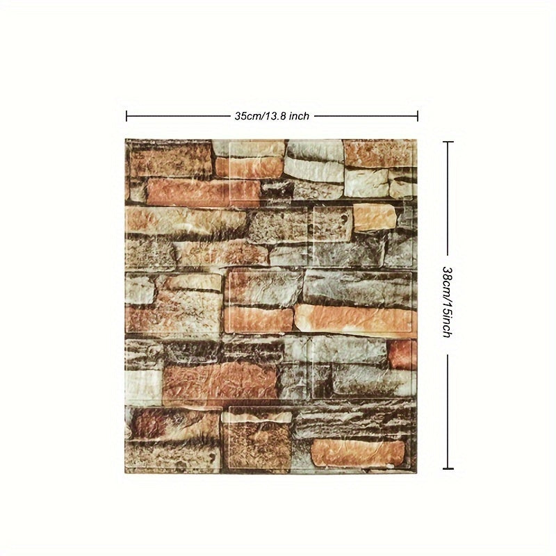 FoamLux | 3D Ziegel Paneele – Geräuschdämpfend & abwischbar Felsgelb Decorique.de