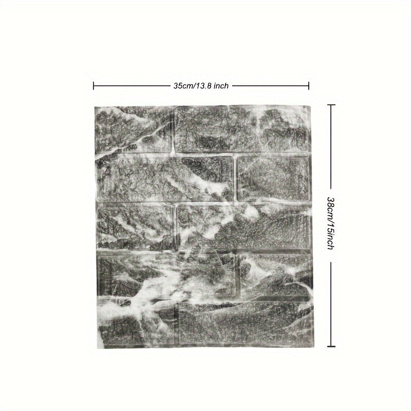 FoamLux | 3D Ziegel Paneele – Geräuschdämpfend & abwischbar Marmor Schwarz und Weiß Decorique.de