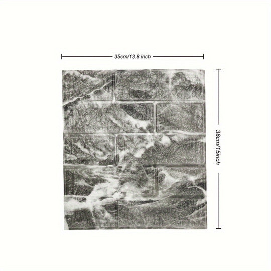 FoamLux | 3D Ziegel Paneele – Geräuschdämpfend & abwischbar Marmor Schwarz und Weiß Decorique.de