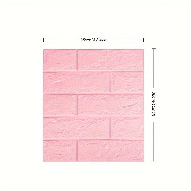 FoamLux | 3D Ziegel Paneele – Geräuschdämpfend & abwischbar Rosa Decorique.de