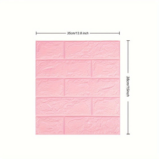 FoamLux | 3D Ziegel Paneele – Geräuschdämpfend & abwischbar Rosa Decorique.de