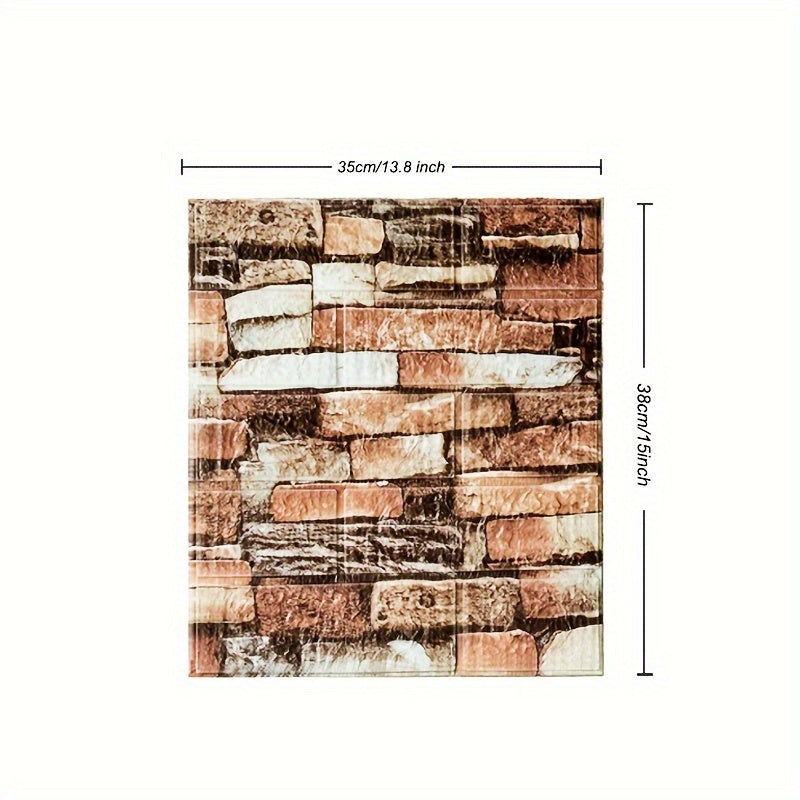 FoamLux | 3D Ziegel Paneele – Geräuschdämpfend & abwischbar Ziegelrot Decorique.de