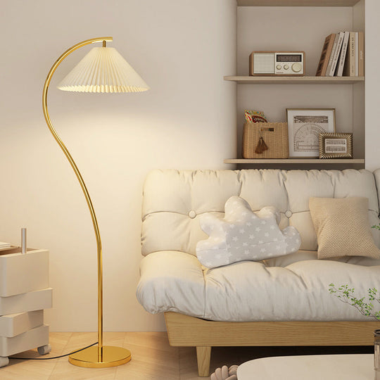 FoldaLamp | Minimalistische Stehlampe mit Stoffschirm Decorique.de