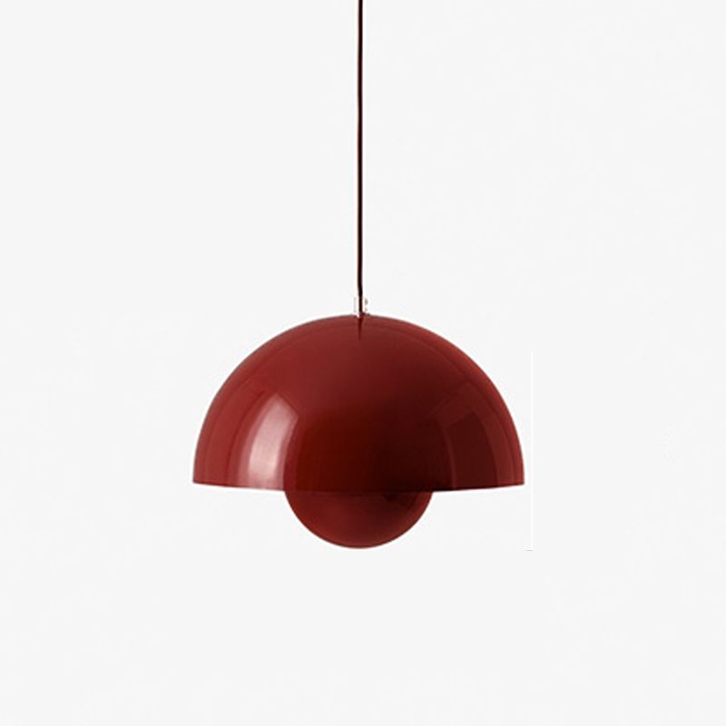FormaLuce | Moderne kreative 1-Licht Pendelleuchte Schmiedeeisen Geometrische Hängelampe Rot Decorique.de