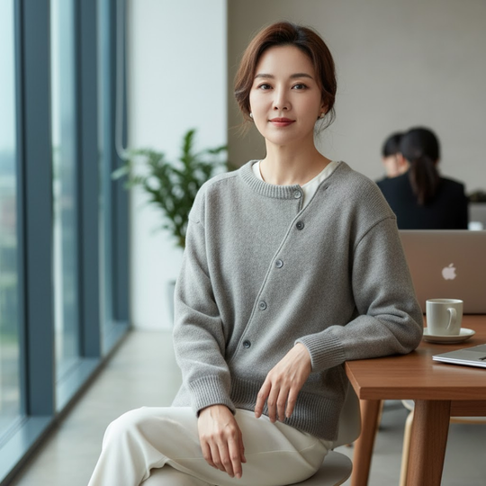 Franka | Bequeme Kaschmir-Strickjacke Decorique.de