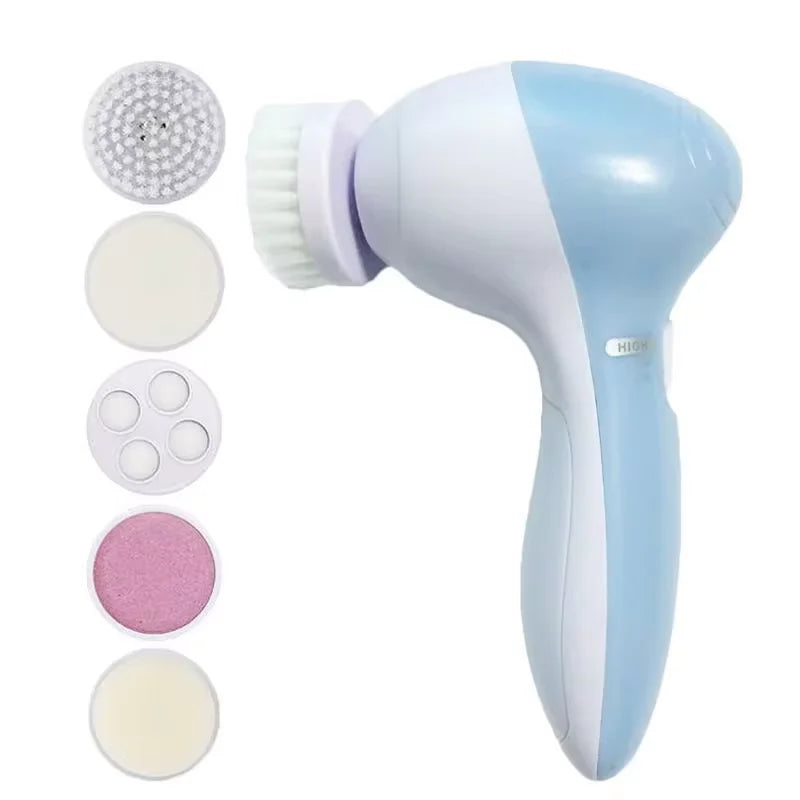 FreshSonic | 5-in-1 Gesichtspflege- und Massagegerät Blau Decorique.de