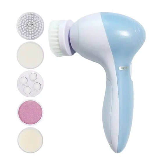 FreshSonic | 5-in-1 Gesichtspflege- und Massagegerät Blau Decorique.de