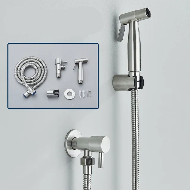 FreshSpray | Komfortabler Bidet-Sprühkopf für Hygienische Reinigung Silber Decorique.de