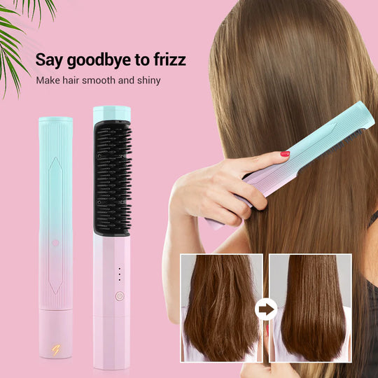 FrizzAway | Glätteisen & Haarbürste mit Akku Decorique.de