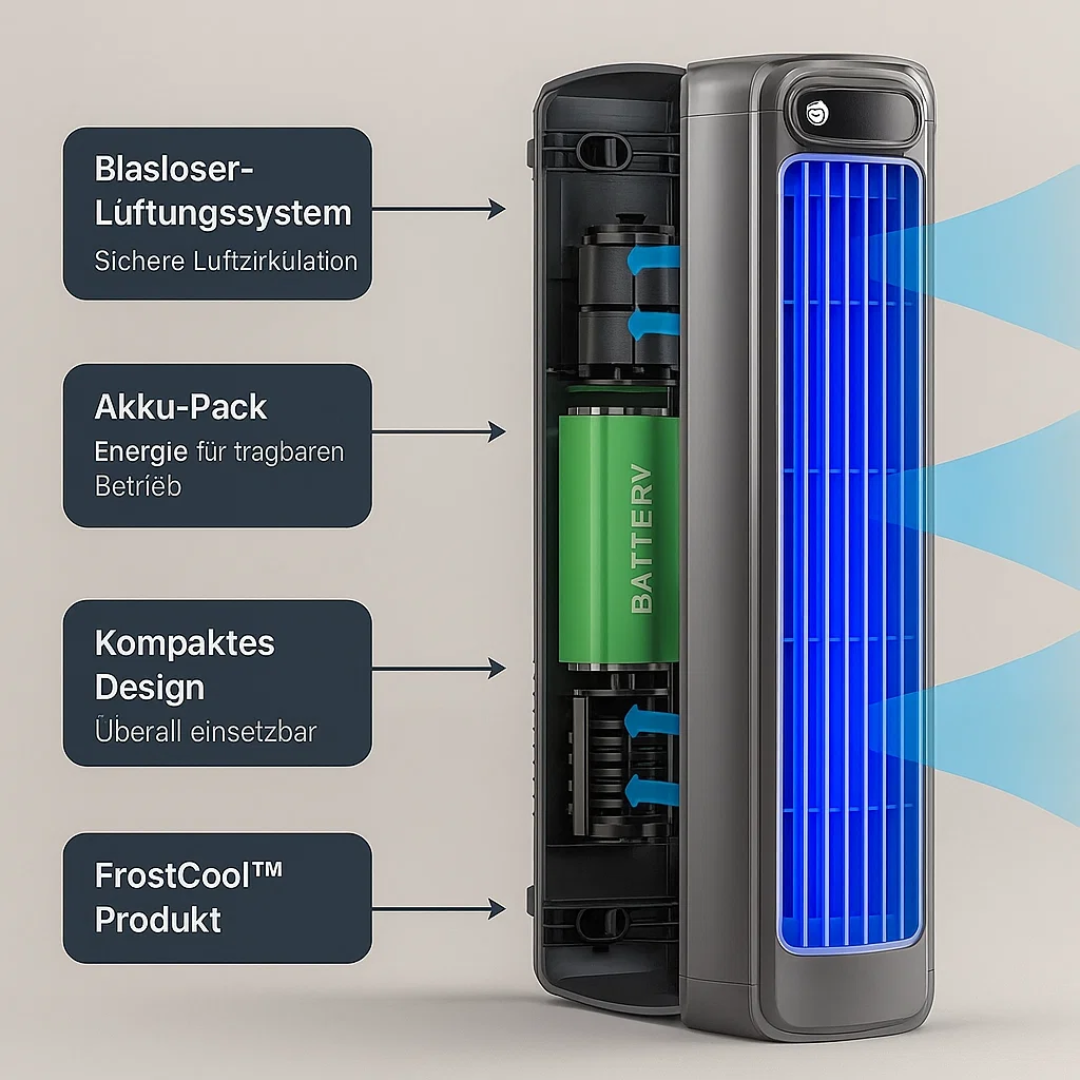 FrostiCool | Wandmontierbarer Raumkühler mit Akku Decorique.de
